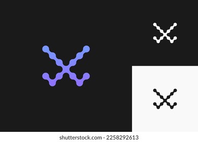 Letter X W Logo Abstract