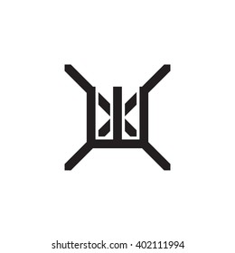 letter X and W monogram logo black
