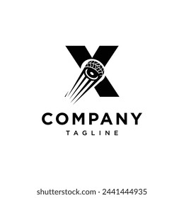 Letter X Wheel tire logo icon vector template.eps