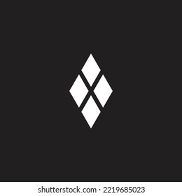Letter X window or diamond geometric symbol simple logo vector