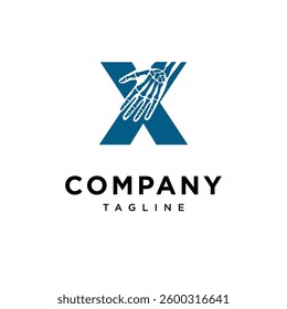Letter X Wrist Surgery Logo Icon