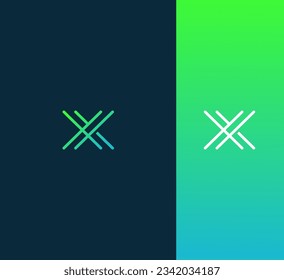 Letter X, XX Logo Design vector template. Monogram Logotype concept icon.