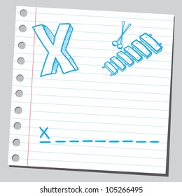 Letter X for xylophone