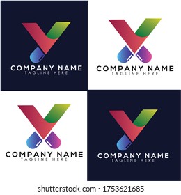 letter x and y logo medical & pharmaceutical logo vector colorful icon.initial logo
