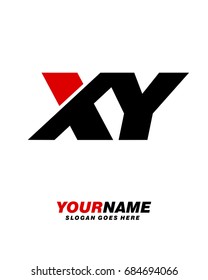 Letter X Y logo template vector