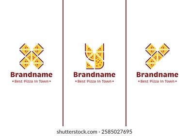 Letter X and Y Pizza Logo, for pizzerias, food delivery services, or restaurants