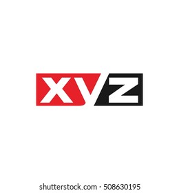 letter X Y and Z logo vector.