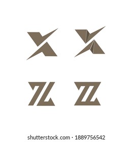 LETTER X AND Z CREATIVE SYMBOL ICON DESIGN