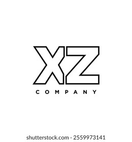 Letter X and Z, XZ logo design template. Minimal monogram initial based logotype.