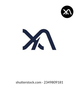 Letter XA Monogram Logo Design