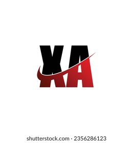 Letter XA simple logo design vector