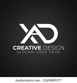 Letter XAD vector logo template. Flat and simple Design icon Template