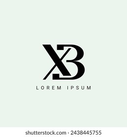 Letra XB y BX logotipo inicial monograma, geométrico, moderno, degradado, logotipo de cuadrícula
