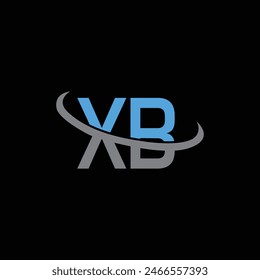 Letter XB simple logo design vector
