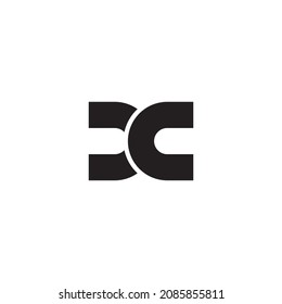 letter XC CX X C simple symbol logo vector