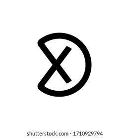 Letter XD logo design icon template