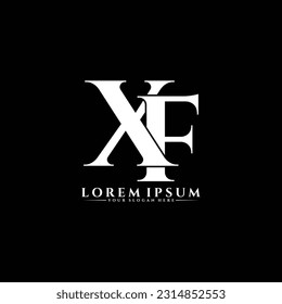 Letter XF luxury logo design vector