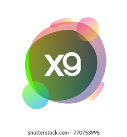 Letter XG logo with colorful splash background, letter combination logo design for creative industry, web, business and company.
