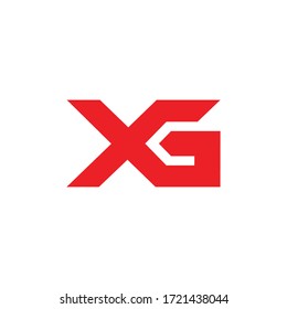letter xg simple geometric design symbol logo vector