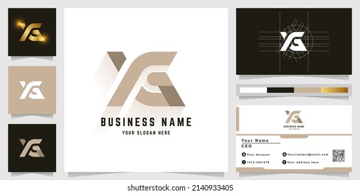 Letra XG o logotipo en monograma XrG con diseño de tarjeta de visita