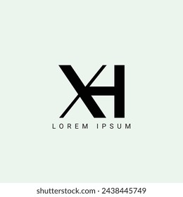 Letter XH and HX monogram initial logo, geometric, modern, gradient, grid logo