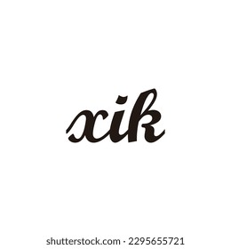 Letter xik connect geometric symbol simple logo vector