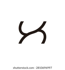 letter xk linked simple unique logo vector 