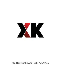 Letter XK simple logo design vector