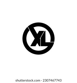 Letter XL circle logo design vector