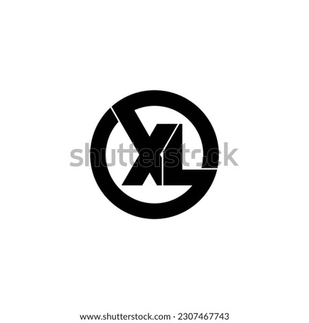 Letter XL circle logo design vector
