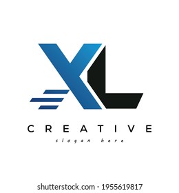 Letter XL Fast Speed and e commerce Logo Design Element