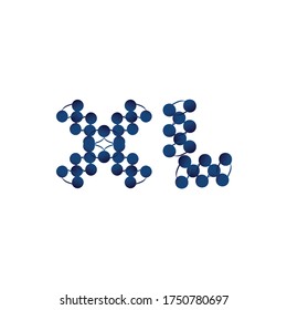 letter xl logo design vector icon
