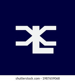 Letter XL Logo Design Vector.