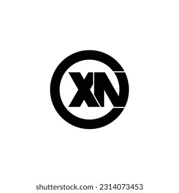Letra XN círculo vector de diseño