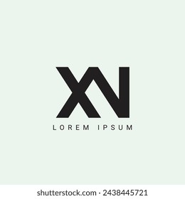 Letter XN and NX monogram initial logo, geometric, modern, gradient, grid logo