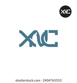 Diseño de logotipo de monograma XNC carta