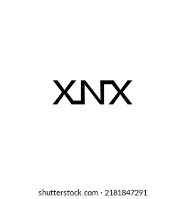 Letter XNX logo design black and white monogram svg