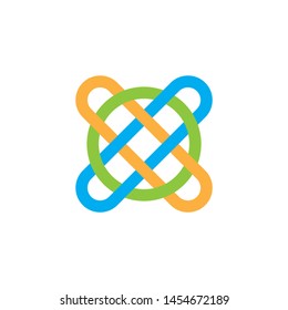 letter xo linked line art logo vector