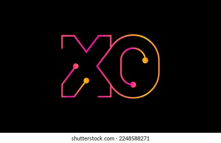 Letter XO logo design. XO logo monogram design vector