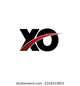 Letter XO simple logo design vector