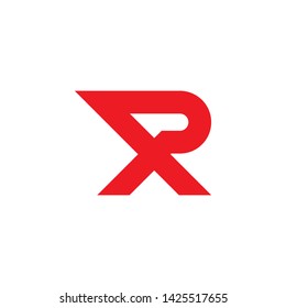 letter xp linked geometric line logo vector