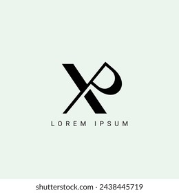 Letter XP and PX monogram initial logo, geometric, modern, gradient, grid logo