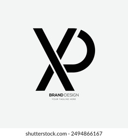 Buchstabe Xp oder Px überlappendes modernes Logo