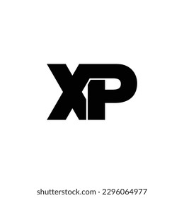 Letra XP simple vector de diseño de logotipo