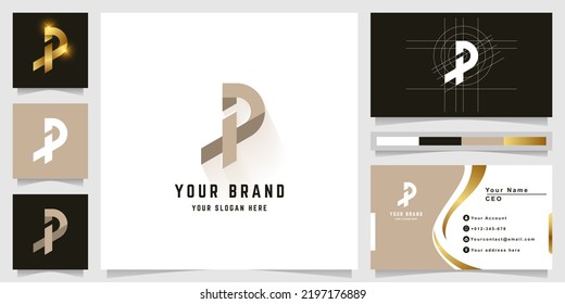 Letter XP or Xa monogram logo with business card design