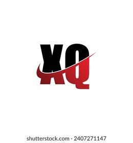 Letra XQ simple vector de diseño de logotipo