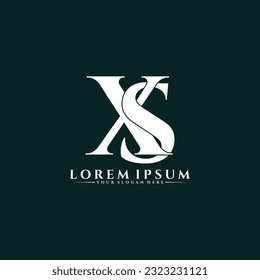 Letter XS luxury logo design vector