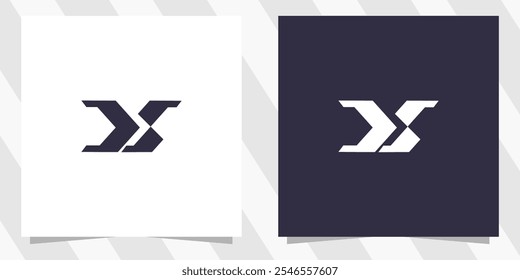 letra xs sx logotipo design vetor