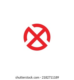 vector de logotipo geométrico de círculo xt de letra