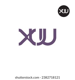 Diseño de logotipo de monograma XUU